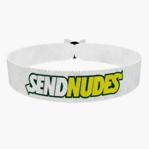 Send Nudes simple weiß Stoffarmband - Ansicht 1