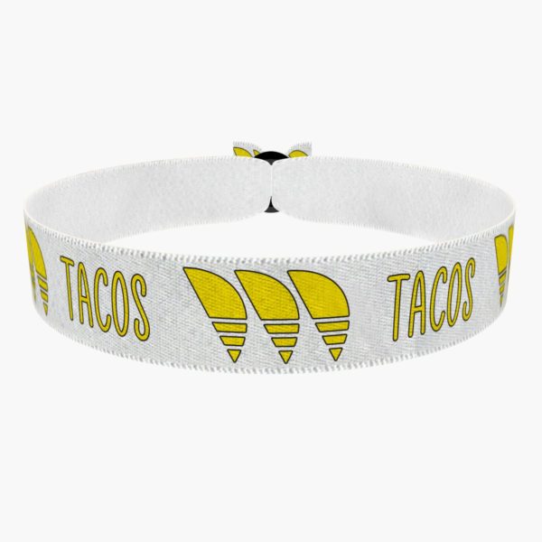 Tacos weiß kontur Stoffarmband - Ansicht 1