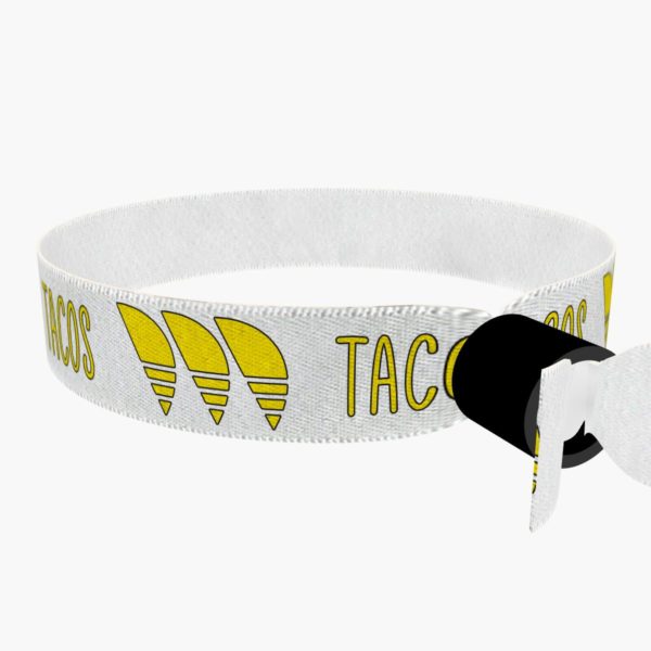 Tacos weiß kontur Stoffarmband - Ansicht 3