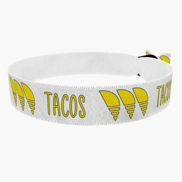 Tacos weiß kontur Stoffarmband - Ansicht 4