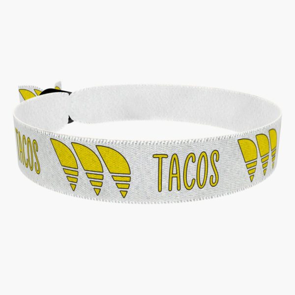 Tacos weiß kontur Stoffarmband - Ansicht 5