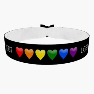 LGBT - Gender Herzen Rainbow Stoffarmband - Ansicht 1