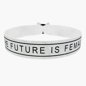 The future is female weiß Stoffarmband - Ansicht 1