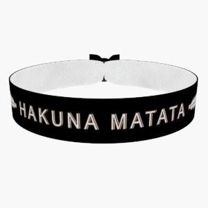 Hakuna Matata schwarz Stoffarmband - Ansicht 1