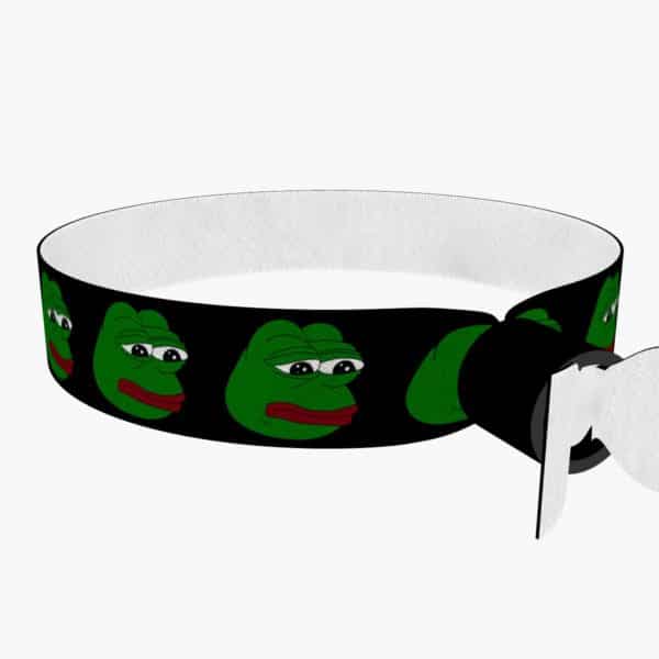 Meme Frog schwarz Stoffarmband - Ansicht 3