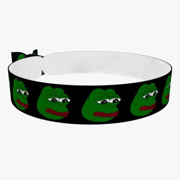 Meme Frog schwarz Stoffarmband - Ansicht 5