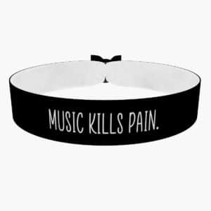 Music kills pain Stoffarmband - Ansicht 1