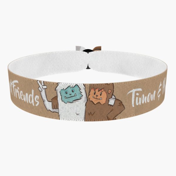 Ansicht von vorne: Yeti best friends Stoffarmband