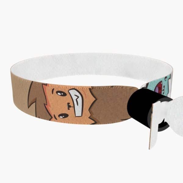 Ansicht von links hinten: Yeti best friends Stoffarmband