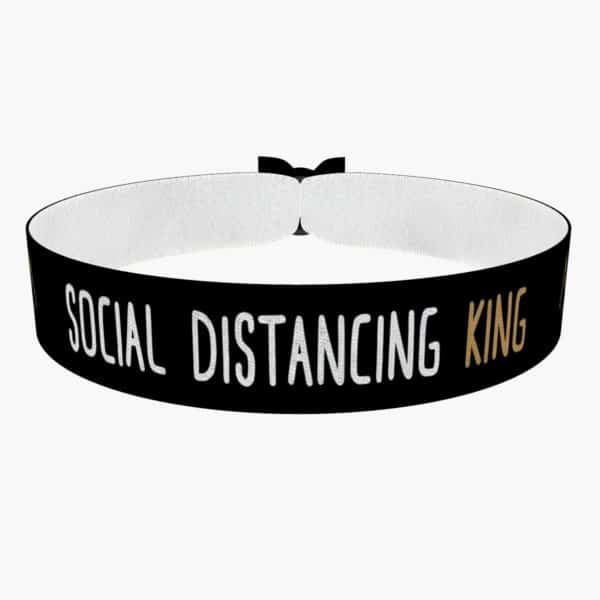 Social Distancing King schwarz Stoffarmband - Ansicht 1