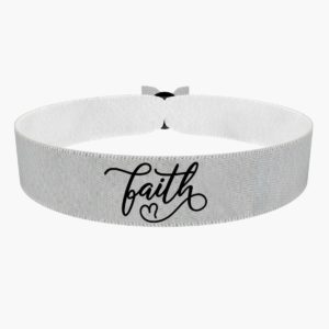 Faith grau Stoffarmband - Ansicht 1