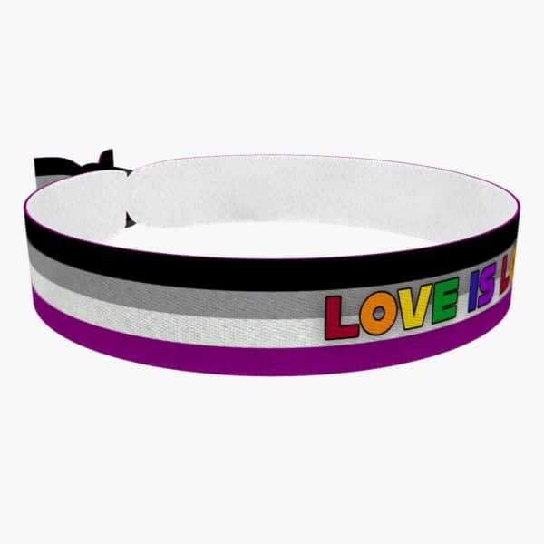 Asexual - Love is Love bunt Stoffarmband - Ansicht 5
