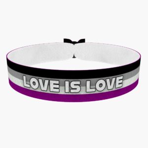 Asexual - Love is Love weiß Stoffarmband - Ansicht 1