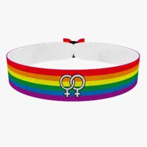 LGBTQ Rainbow Lesbian Symbols Stoffarmband - Ansicht 1