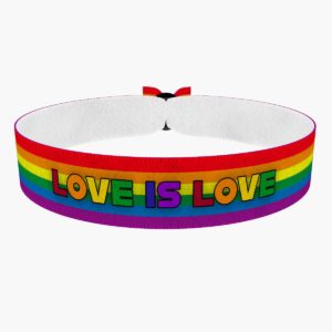 LGBTQ Rainbow - Love is Love bunt Stoffarmband - Ansicht 1