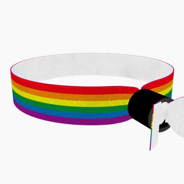 LGBTQ Rainbow - Love is Love weiß Stoffarmband - Ansicht 3