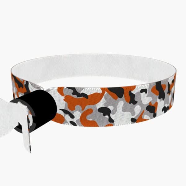 Camouflage weiß/orange Stoffarmband - Ansicht 2