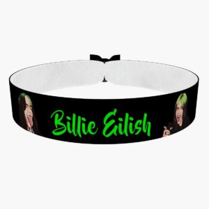 Billie Eilish schwarz/grün Stoffarmband - Ansicht 1