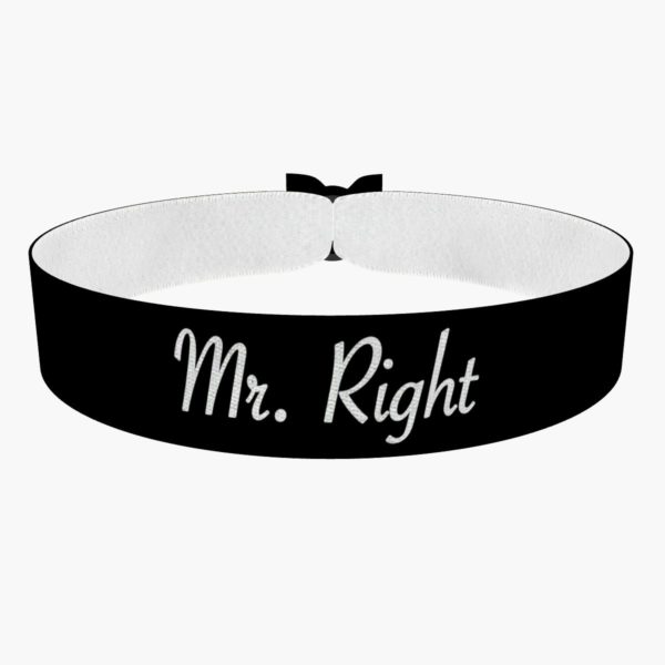 Ansicht von vorne: Mr. Right Stoffarmband