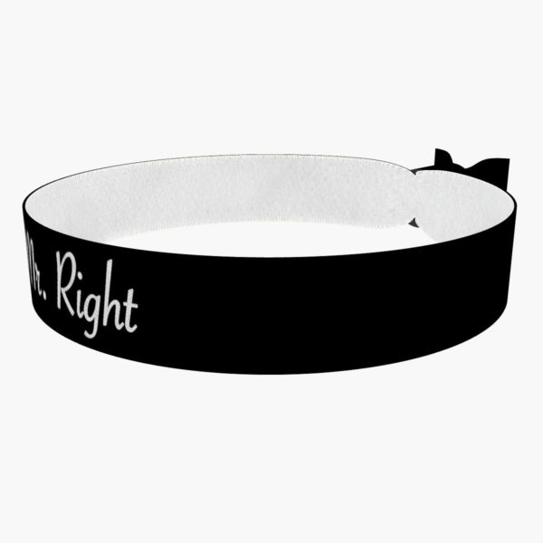 Ansicht von links vorne: Mr. Right Stoffarmband