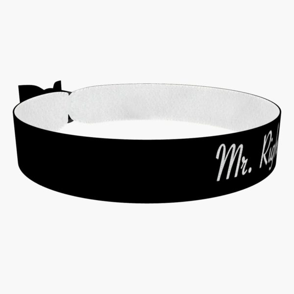 Ansicht von rechts vorne: Mr. Right Stoffarmband