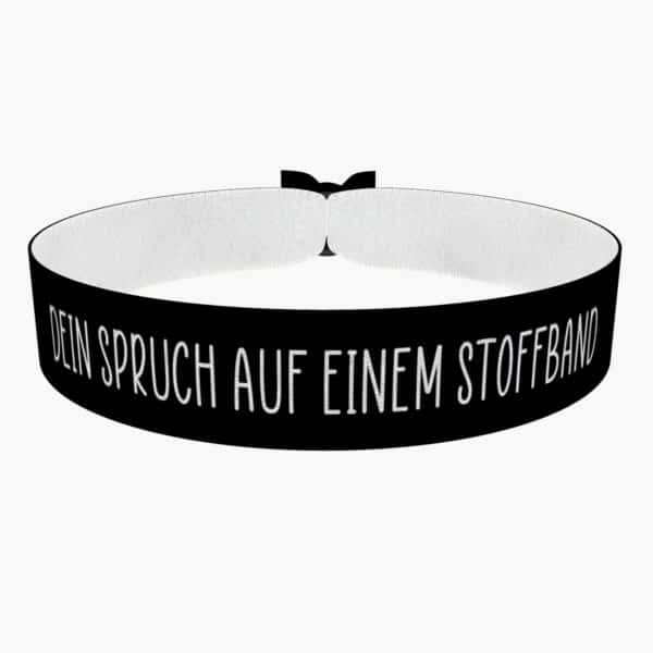 Ansicht von vorne: Dein eigener Spruch Stoffarmband