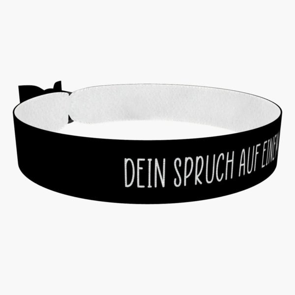 Ansicht von rechts vorne: Dein eigener Spruch Stoffarmband