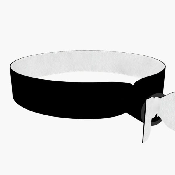 Ansicht von links hinten: Kettlebell Love schwarz/pink Stoffarmband