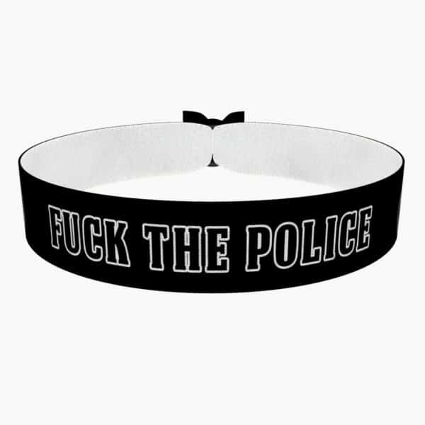 Fuck the Police Handcuffs Stoffarmband - Ansicht 1