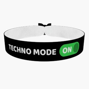 Techno Mode ON Stoffarmband - Ansicht 1