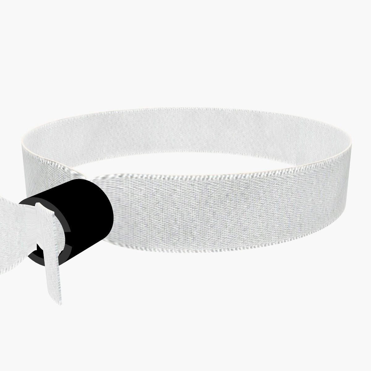 Ansicht von rechts hinten: Gay Symbol weiß 2 Stoffarmband
