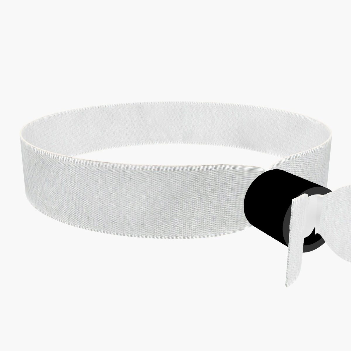 Ansicht von links hinten: Lesbian Symbol weiß Stoffarmband