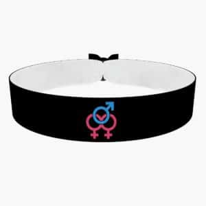 Bisexual Symbol schwarz Stoffarmband - Ansicht 1