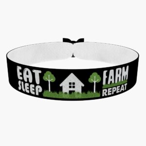 Eat, Sleep, Farm, Repeat Stoffarmband