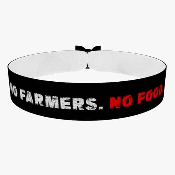 No Farmers. No Food. Stoffarmband - Ansicht 1
