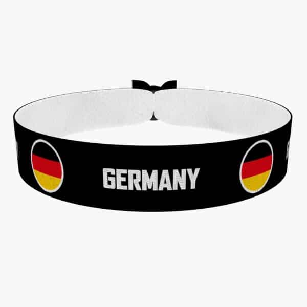 Ansicht von vorne: Germany runde Flaggen Stoffarmband