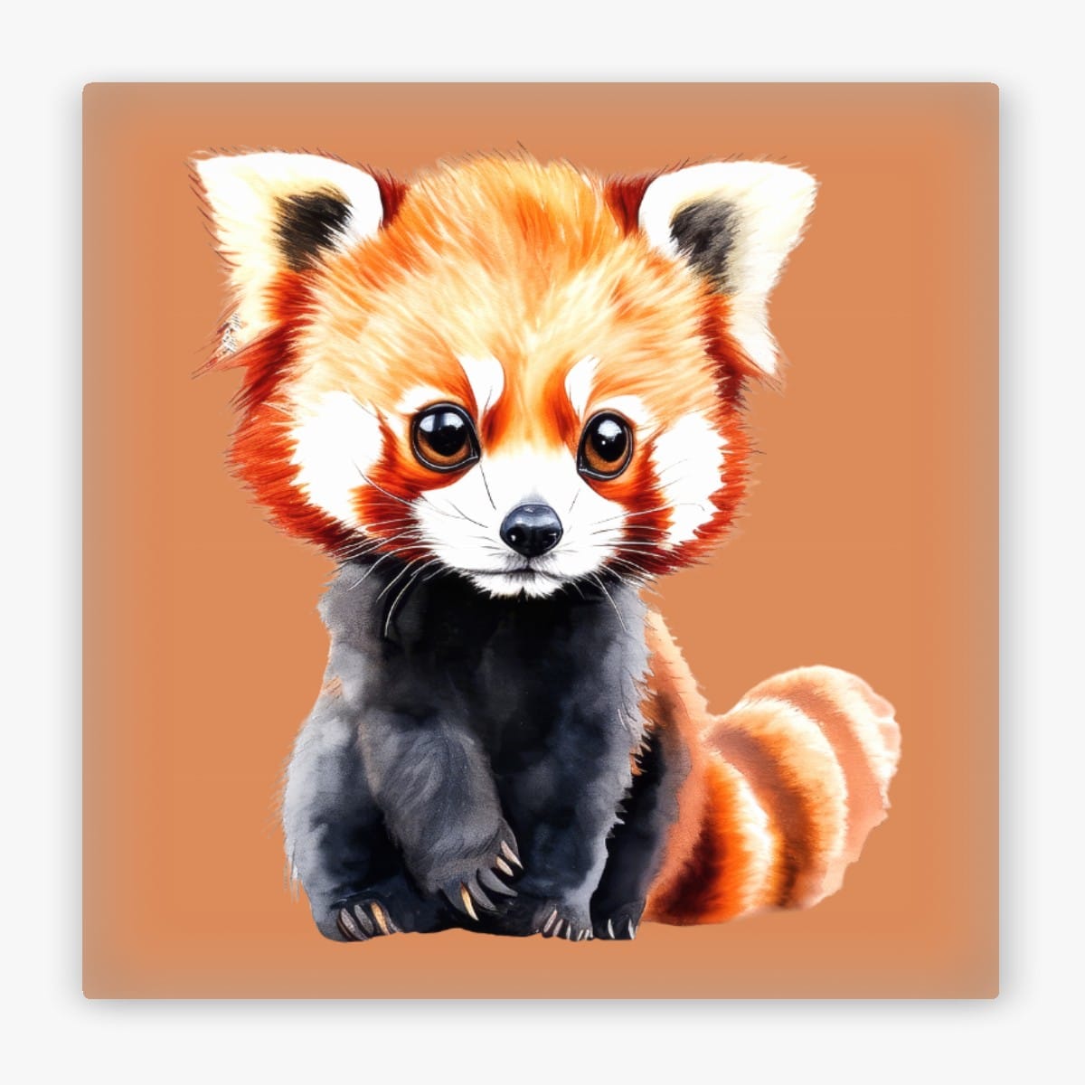 Ansicht von vorne: Kühlschrankmagnet roter Panda süßes Tiermotiv Dekoartikel