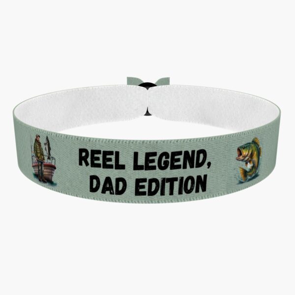 Ansicht von vorne: Stoffarmband Reel Legend Dad Edition für Angler und Fischliebhaber