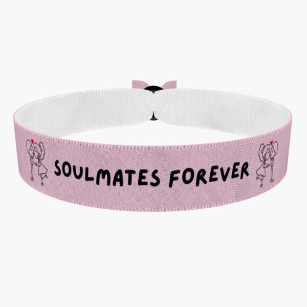 Ansicht von vorne: Pärchen Soulmates Forever Stoffarmband