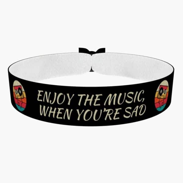 Ansicht von vorne: Enjoy the Music When You're Sad Stoffarmband