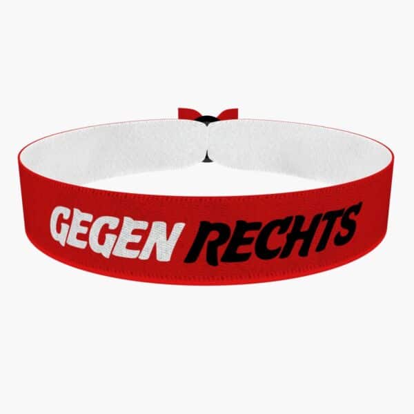 Ansicht von vorne: Gegen Rechts Stoffarmband