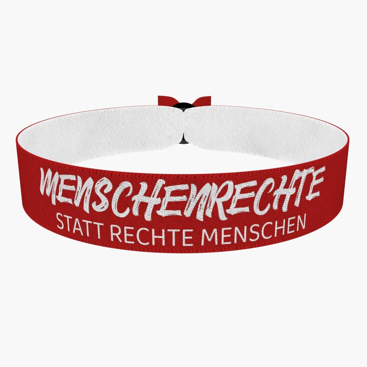 Produkt Menschenrechte statt rechte Menschen Stoffarmband rot