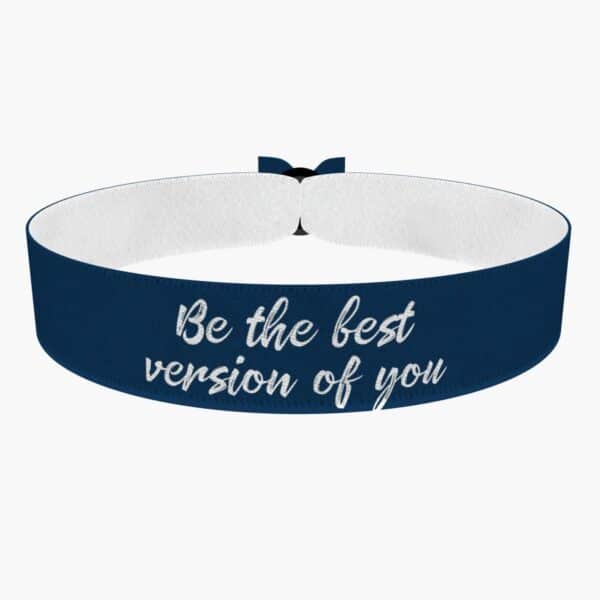 Ansicht von vorne: Be the best version of you Stoffarmband