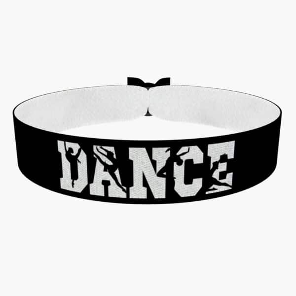 Ansicht von vorne: Dance Stoffarmband schwarz