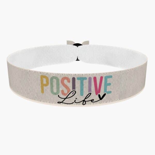 Ansicht von vorne: Positive Life Stoffarmband