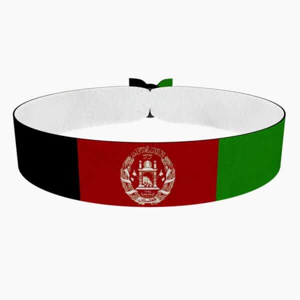 Ansicht von vorne: Afghanistan Flagge Stoffarmband