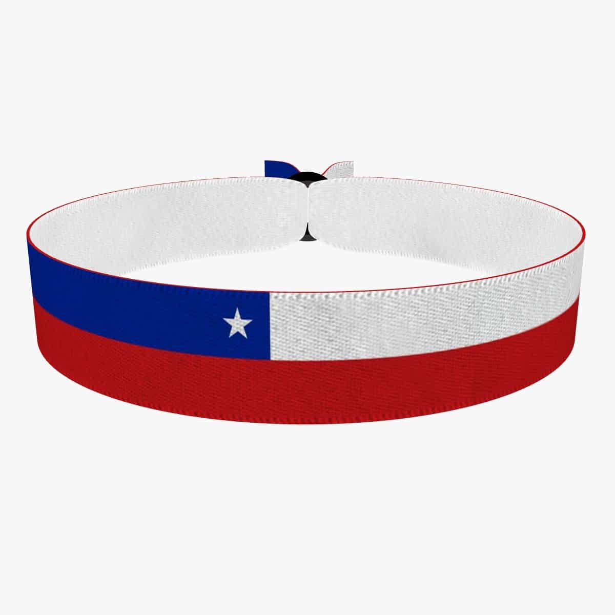 Produkt Chile Flagge Stoffarmband