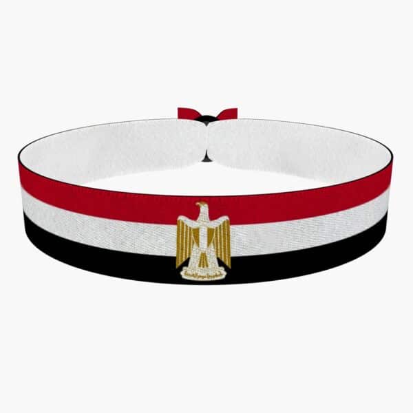 Ansicht von vorne: Ägypten Flagge Stoffarmband