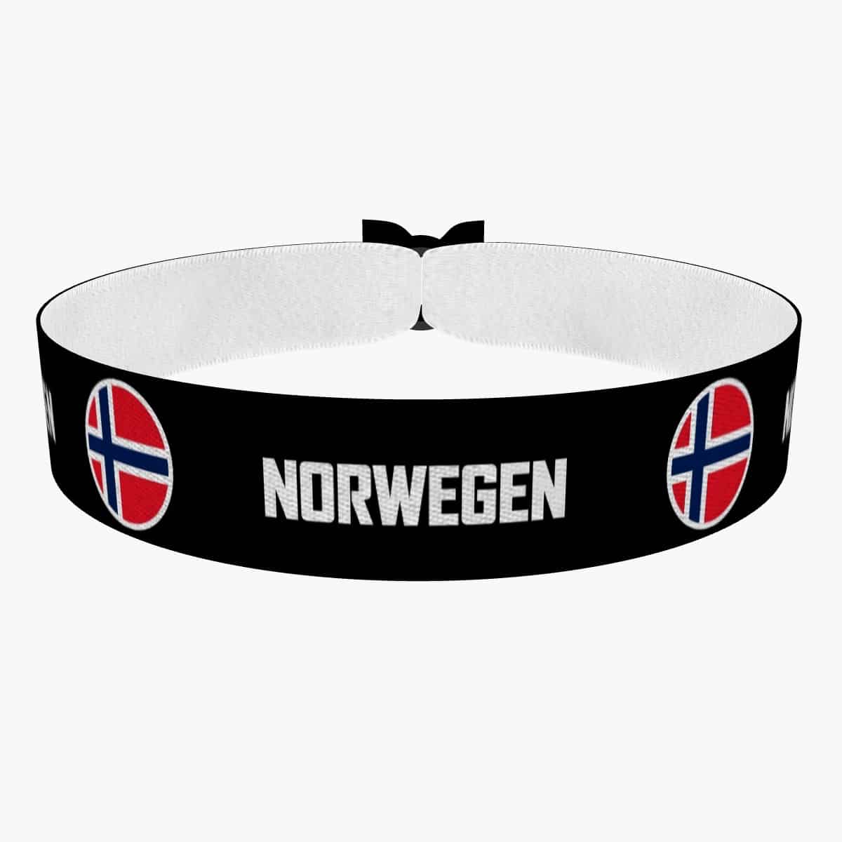 Norwegen runde Flaggen Stoffarmband