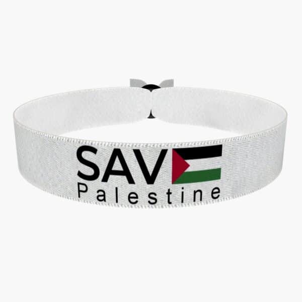 Ansicht von vorne: Save Palestine Palästina Stoffarmband